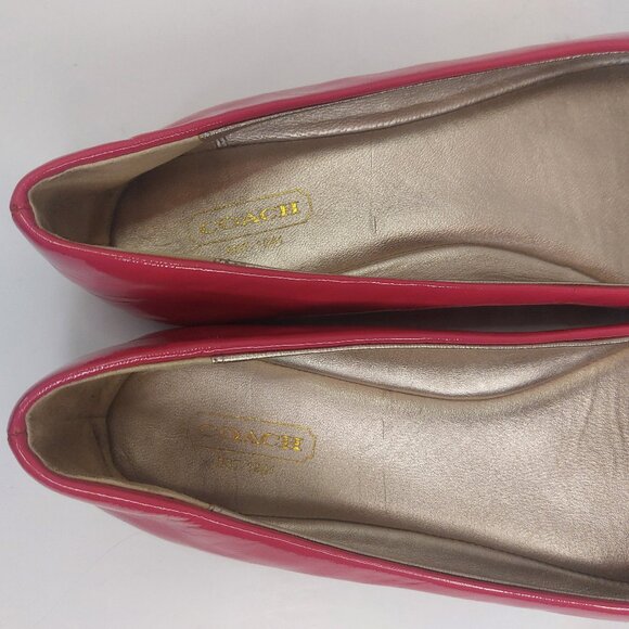 COACH London Pink Patent Leather Flats Women's US 8B - Picture 4 of 12